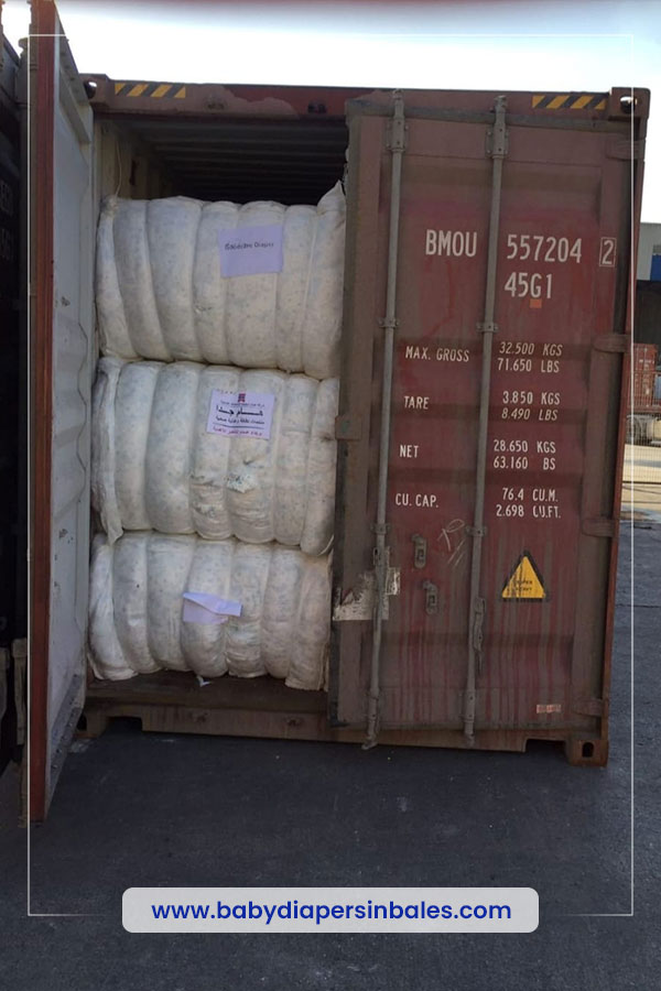 B Grade Baby Diapers in Bales